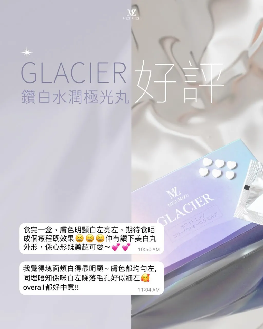 買2送1 GLACIER 鑽白水潤極光丸