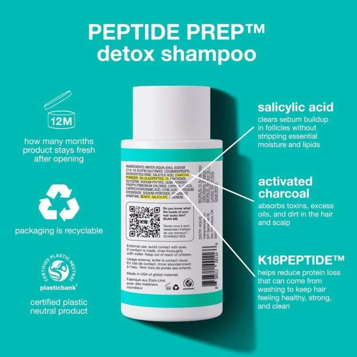 K18 PEPTIDE PREP™ 排毒洗髮水 (Detox Shampoo)